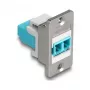 DeLOCK Keystone-moduuli 90888 litteä aqua hopea valkoinen LC