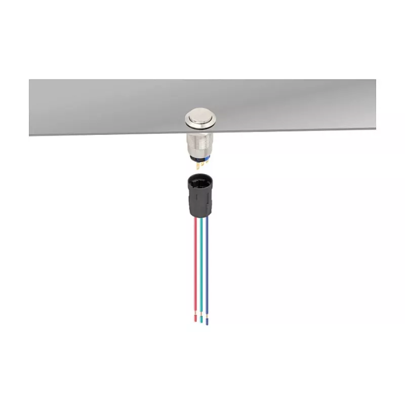 Delock 90789 Pistorasia 19 mm 3-napaiselle painikkeelle tai kytkimelle