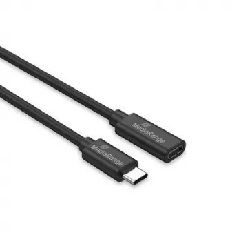 USB-C - USB-C -kaapeli MediaRange MRCS245 USB 3.2 Gen 1 (3.1 Gen 1) 2 m 5 Gbit/s 60 W musta