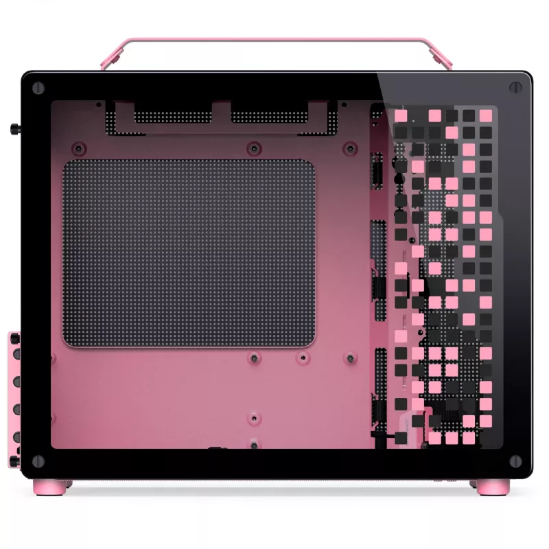 Jonsplus MATX Handle Case Z20 musta-pinkki – Mini/Micro/Flex-ATX-kotelo kantokahvalla