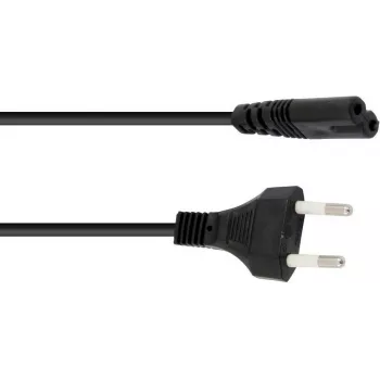 Virtakaapeli Omnitronic 1,5 m, IEC C13 – Schuko, musta