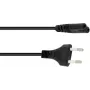 Virtakaapeli Omnitronic 1,5 m, IEC C13 – Schuko, musta