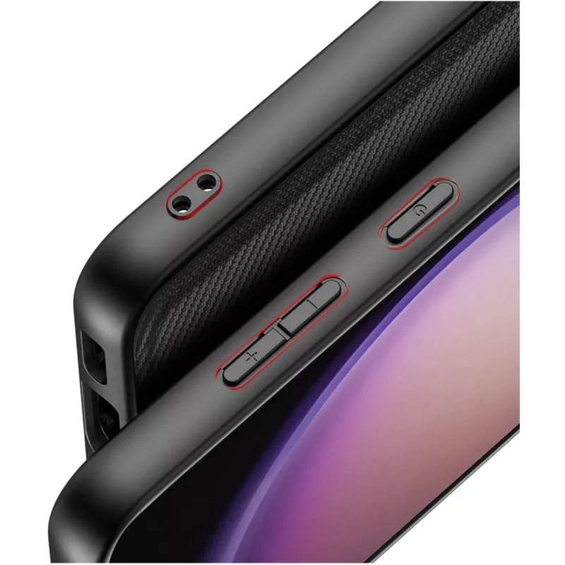 nevox StyleShell NYLO 2469 kotelo Samsung Galaxy S25+ -puhelimelle, polykarbonaatti/TPU/nailon, musta