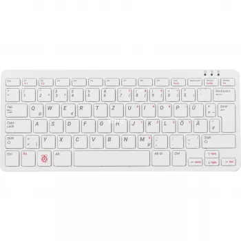 Johdollinen USB-näppäimistö Raspberry PI -näppäimistö DE RB-TASTA01W — USB-liitäntä, saksalainen asettelu