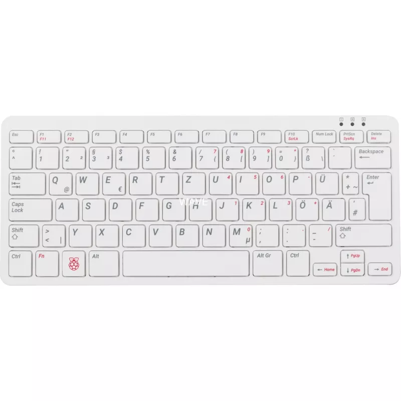 Johdollinen USB-näppäimistö Raspberry PI -näppäimistö DE RB-TASTA01W — USB-liitäntä, saksalainen asettelu