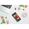 iKins älypuhelimen suojakotelo iPhone XS Max – kirsikankukkakuvio, musta