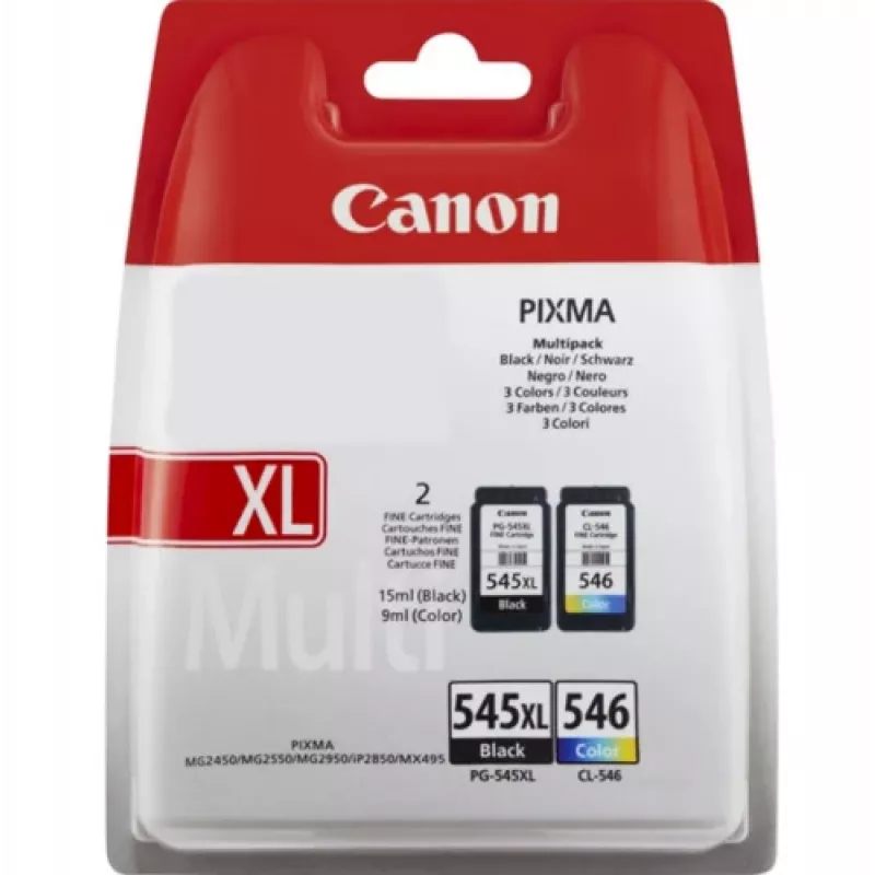 Värikasetit Canon PG-545XL/CL-546 musta ja väri