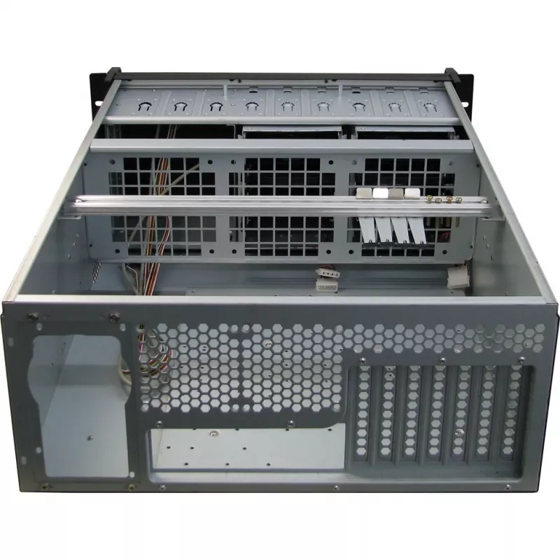 Palvelinkotelo Inter-Tech IPC 4U-4129L rack metalli hopea