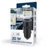 Gembird autolaturi - USB Type-A & C PD - 20W