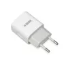AC-sisälaturi IBOX C-35 universaali valkoinen — 5 V max, 0,3 A tulo, 1 A USB-lähtö
