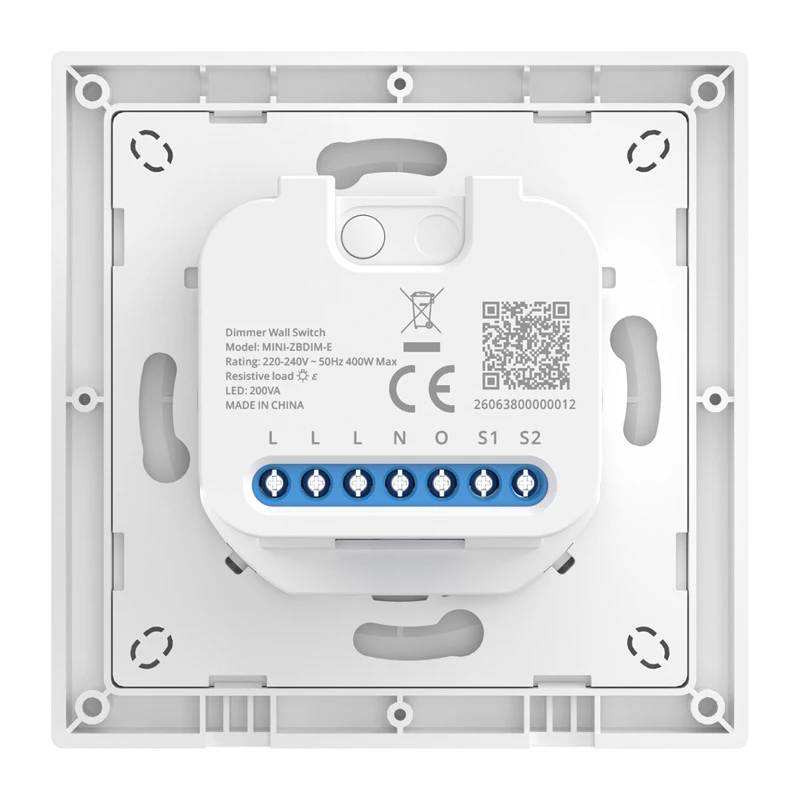 Älykäs seinäkytkin/himmennin Sonoff MINI-ZBDIM-E ZigBee – kompakti uppoasennettava himmennin ja on/off-moduuli