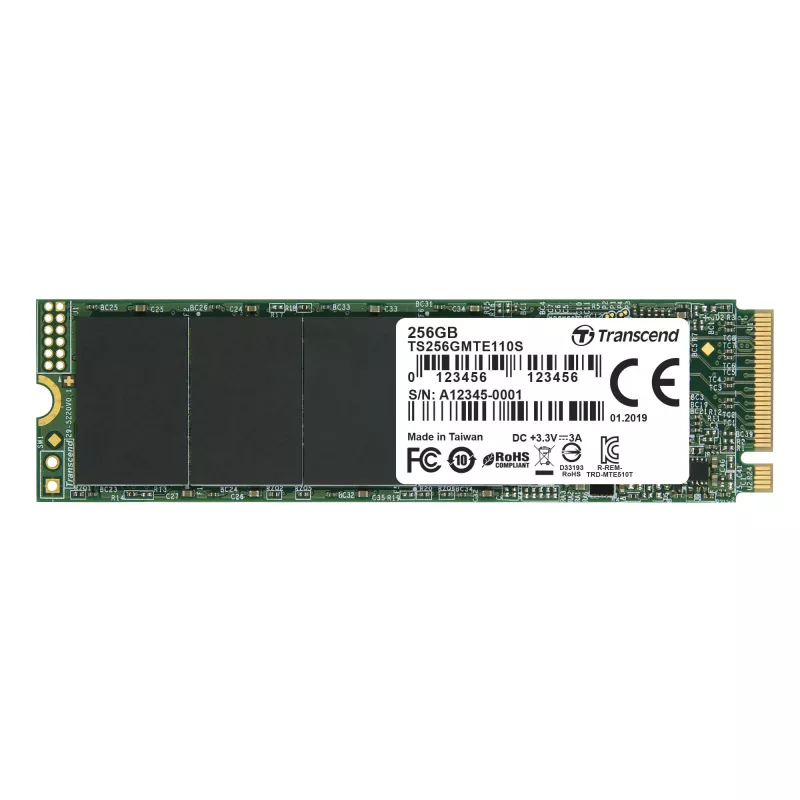SSD-levy Transcend 256GB M.2 PCIe TS256GMTE110S