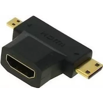 ShiverPeaks BS77414 Mini / Micro HDMI T-adapteri