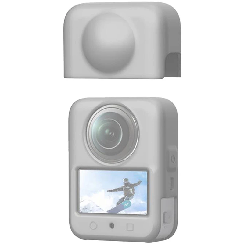 Silikonikotelo objektiivinsuojalla PULUZ DJI Osmo 360 (harmaa)