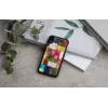 iKins puhelinkotelo iPhone XR — kirsikankukkakuvio, musta