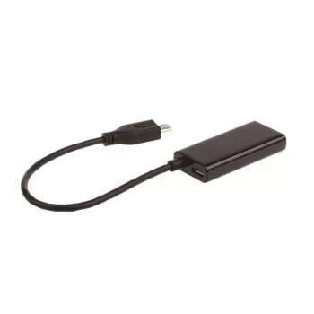 Adapteri MHL(M)->HDMI(F)+USB MICRO(BF)(11 PIN) 16 cm