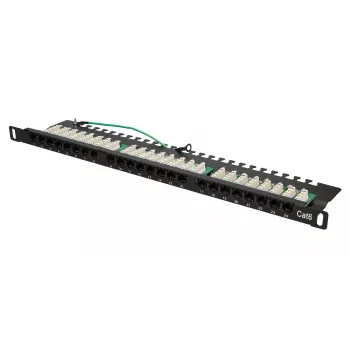 Patch-paneeli Extralink CAT6 UTP 0.5U 24 porttia