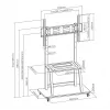 Sbox FS-1035 kiinteä television lattiajalusta, 37-100 tuumaa, enintään 150 kg, VESA 800x600