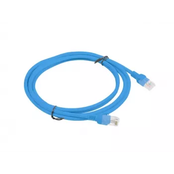 Verkkokaapeli LANBERG PCU6-10CC-0200-B Cat6 U/UTP RJ-45 - RJ-45 2 m sininen, CCA-johdin, 250 MHz