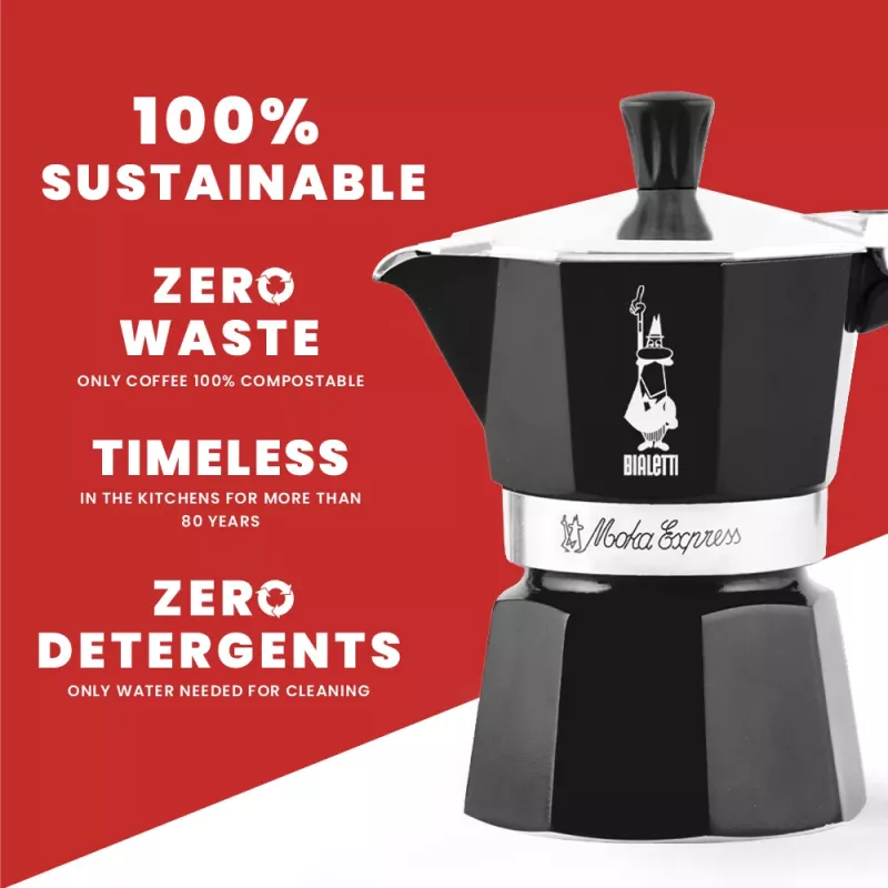 Bialetti Moka Express mokkapannu musta