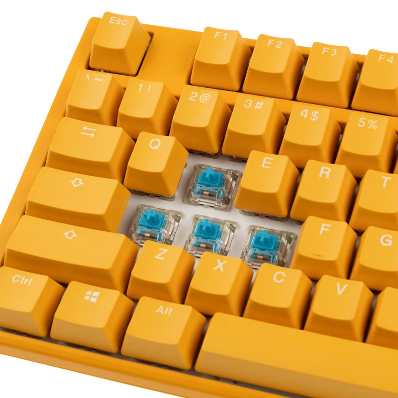 Ducky One 3 keltainen pelinäppäimistö, RGB-LED - MX-Blau (US)