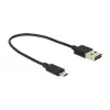 USB-kaapeli DeLOCK 84804 USB 2.0 0,2 m USB A Micro-USB B musta