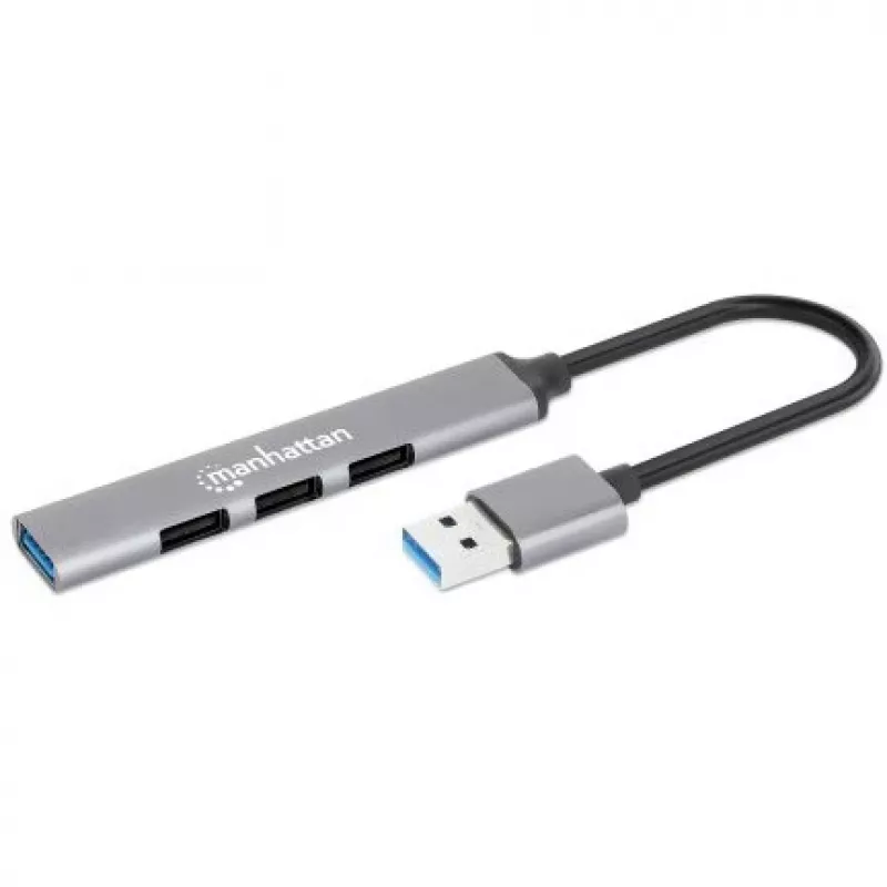 Manhattan USB-A 4-porttinen keskitin, 4x USB-A-porttia (1x 5 Gbps USB 3.2 Gen1…