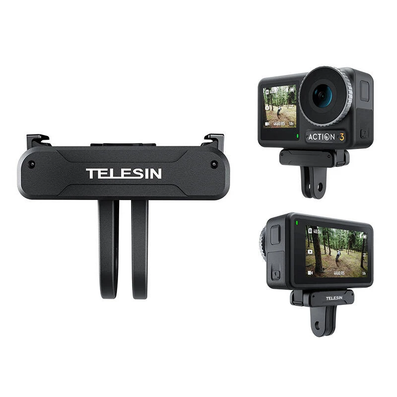 Magneettinen kaksileukainen sovitin Telesin OA-TPM-T04 DJI Action 4/3 kameralle