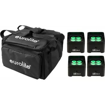 LED-ristikkovalo EUROLITE TL-4 4x Soft-Bag-laukulla, kompakti lava-/klubivalaistus