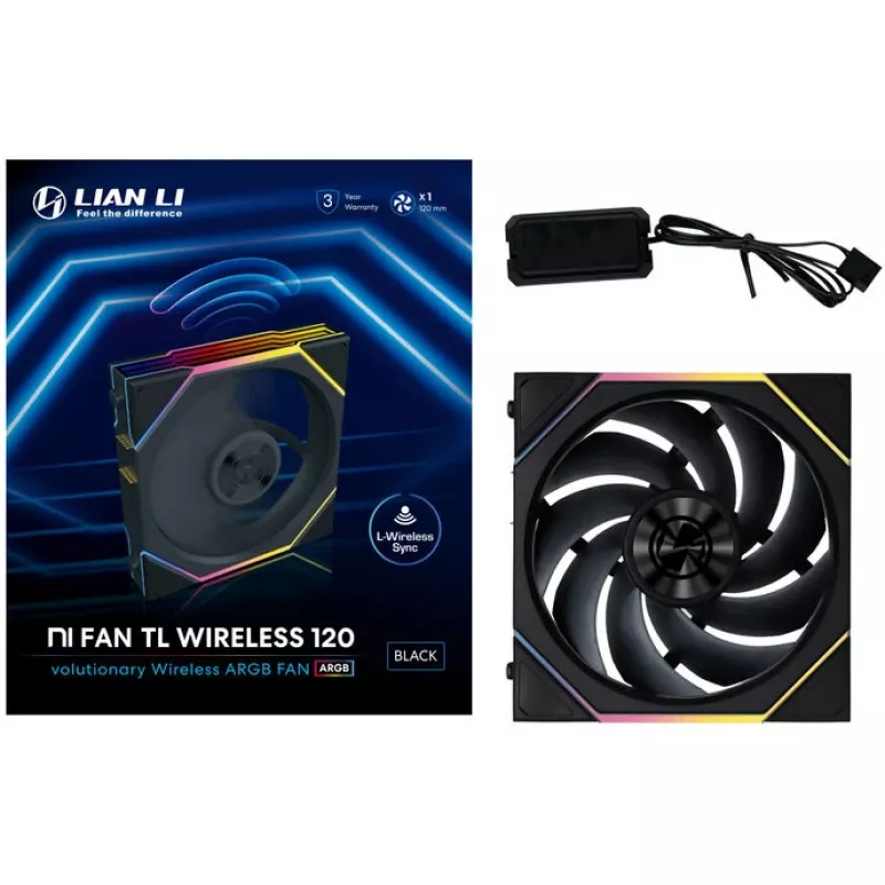 Lian Li UNI FAN TL 120mm ARGB -kotelotuuletin - musta