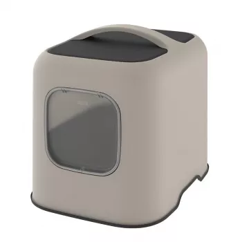 Kannellinen kissanvessalaatikko Rotho BIALA beige 395×510×443 mm, muovi ja kauha