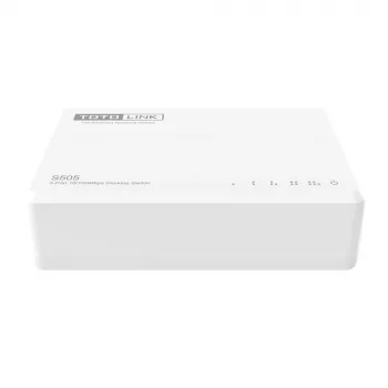 Hallitsematon kytkin TOTOLINK S505-V5 5 porttia Fast Ethernet 10/100 valkoinen