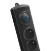 Ylijännitesuoja Qoltec 50112 musta 6 AC-pistorasiaa 230V 3m