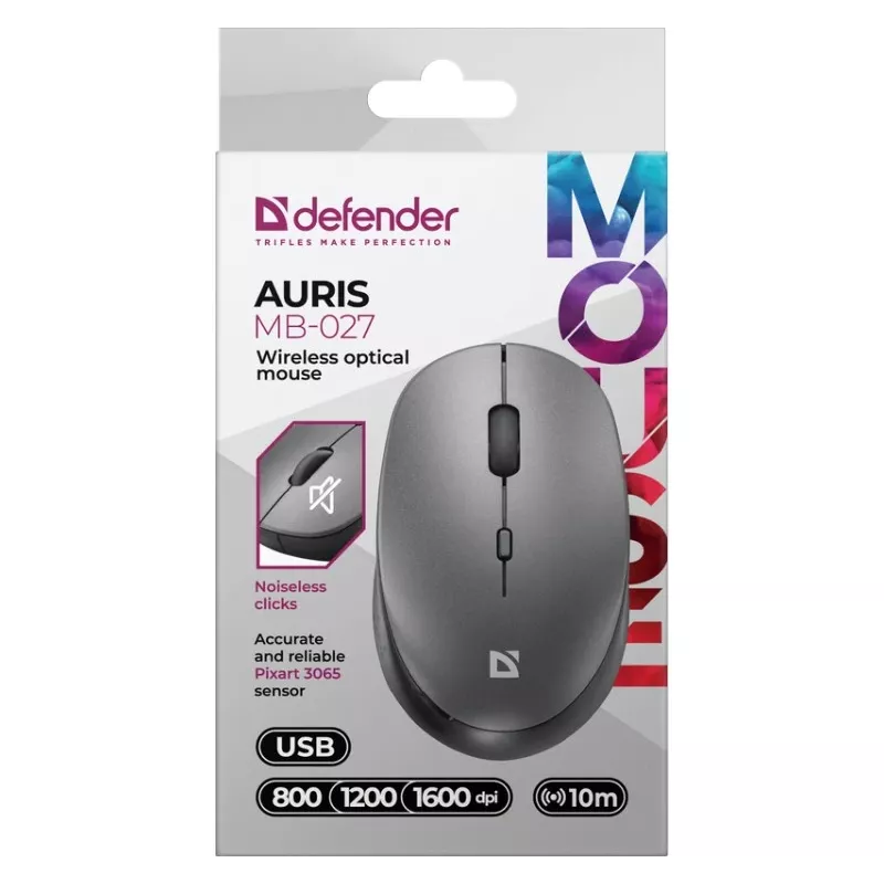 Langaton hiiri DEFENDER AURIS MB-027 liitäntä