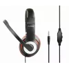 Langallinen pelikuulokemikrofoni GEMBIRD MHS-03-BKRD — binaural, korvan peittävä, 3,5 mm, 1,8 m kaapeli, punainen/musta