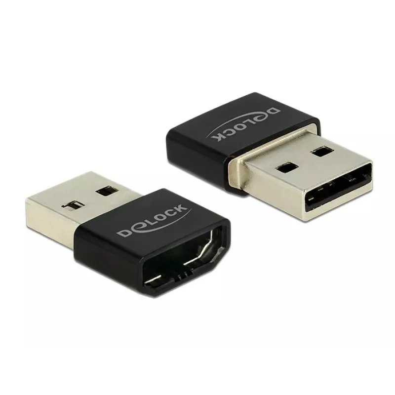 Delock MHL-sovitin HDMI-A naaras > USB Type-A uros musta