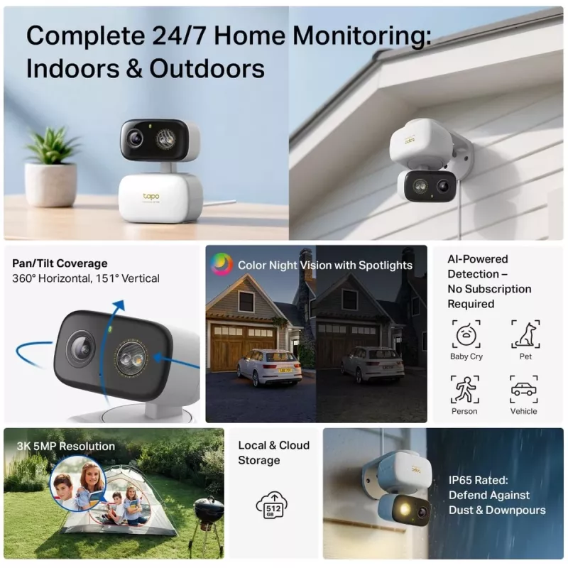 TP-Link Tapo C236 verkkopohjainen valvontakamera ulko-/sisäkäyttöön 2304 x 1296