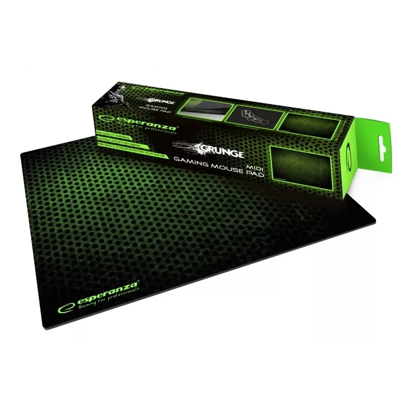 Hiirimatto ESPERANZA EGP102G — pelikumimatto 300×240 mm, 3 mm, vihreä/musta, liukumaton