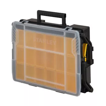 Pientarvikelokerikko Stanley Sortmaster Multilevel Organizer musta läpinäkyvä 400x420x315 mm