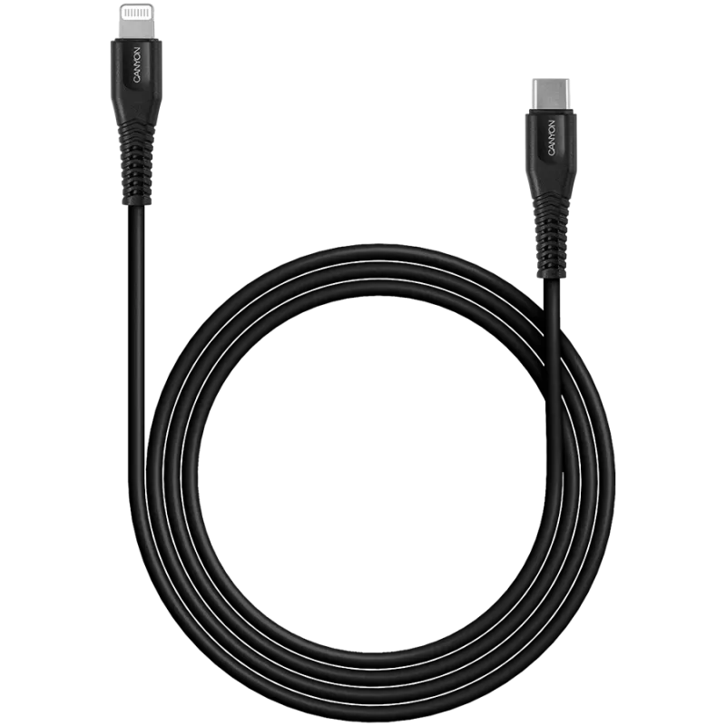 CANYON kaapeli MFI-4 Type-C - Lightning 1,2 m musta