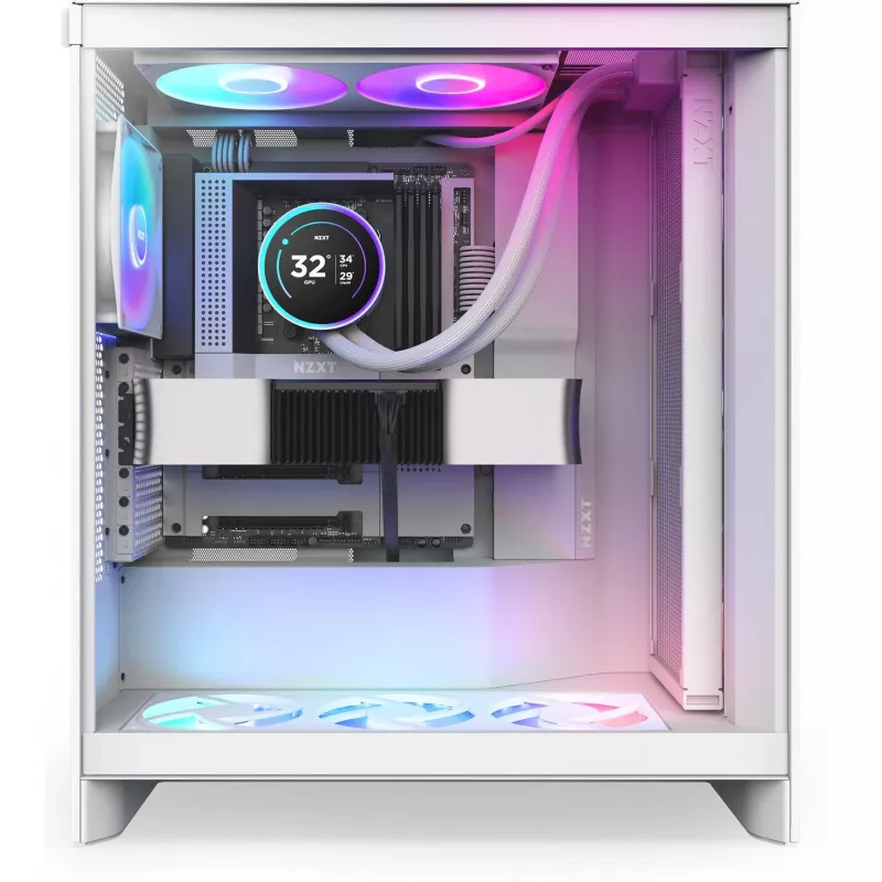 Kraken Elite 420 RGB 420 mm, nestetuuletus valkoinen