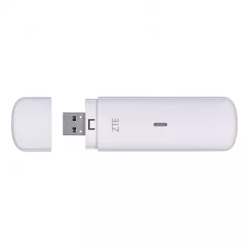 USB-matkapuhelinmodeemi ZTE MF833N, kannettava USB-muoto, 4G LTE-FDD/TDD jopa 150 Mbit/s, HSUPA/2G-tuki, microSD-paikka, valkoinen