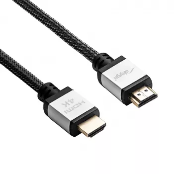 Akyga AK-HD-100P HDMI-2.0-kaapeli, punottu, PRO-sarja, 10 m, musta