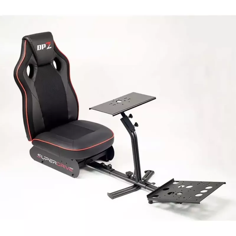 Subsonic SA5681 racing-cockpit musta punainen tekonahka verkko metalli