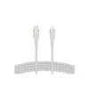 Belkin BOOST CHARGE - Lightning-kaapeli - 24-pin USB-C uros - Lightning uros - 2 m - valkoinen - Apple iPad/iPhone/iPod (Lightning)