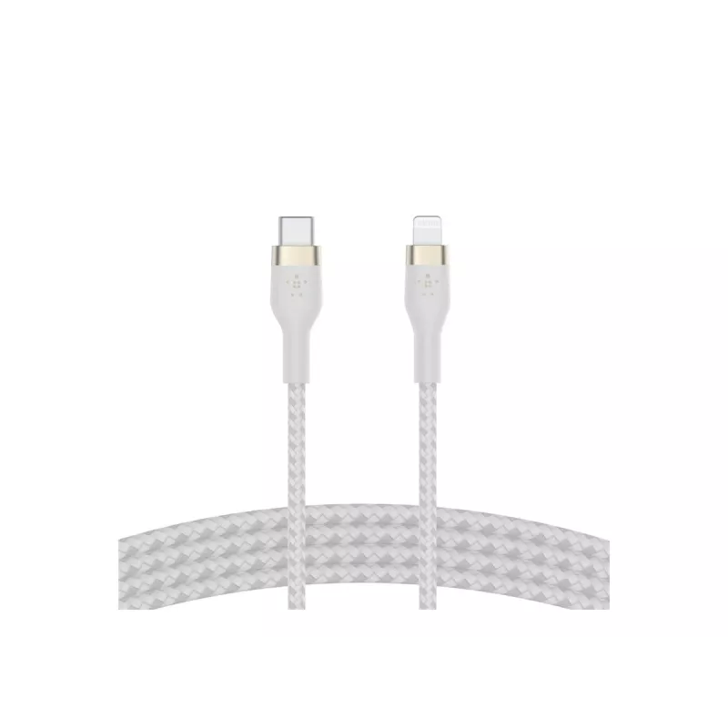 Belkin BOOST CHARGE - Lightning-kaapeli - 24-pin USB-C uros - Lightning uros - 2 m - valkoinen - Apple iPad/iPhone/iPod (Lightning)