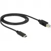 USB-kaapeli DeLOCK 83601 USB 2.0 1 m USB C USB B musta