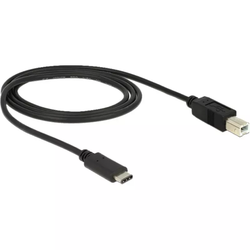 USB-kaapeli DeLOCK 83601 USB 2.0 1 m USB C USB B musta