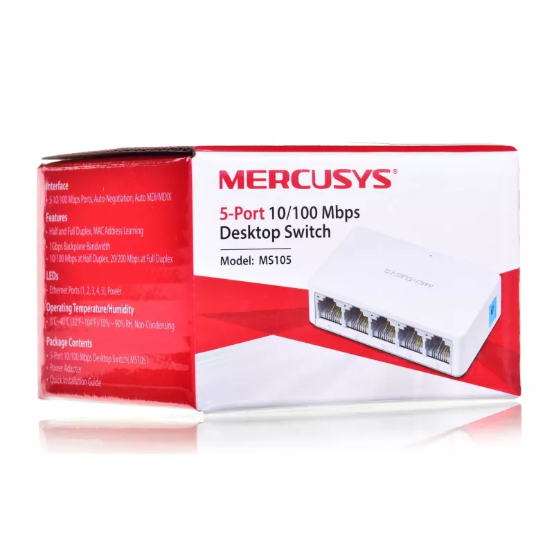Mercusys 5-porttinen 10/100Mbps työpöytäkytkin