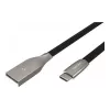 NATEC kaapeli USB-C/A 2.0 1 m prati 1 m musta metalli